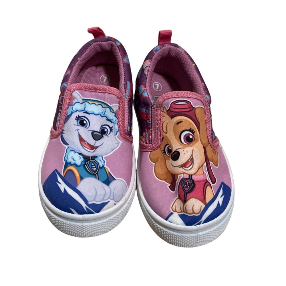 Pink Toddler Sky and Everest Paw Patrol Slip On Shoes Size 7